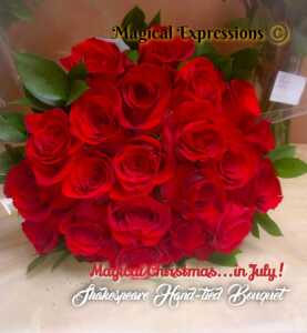 Magical Christmas in July Shakespeare Hand-tied Bouquet